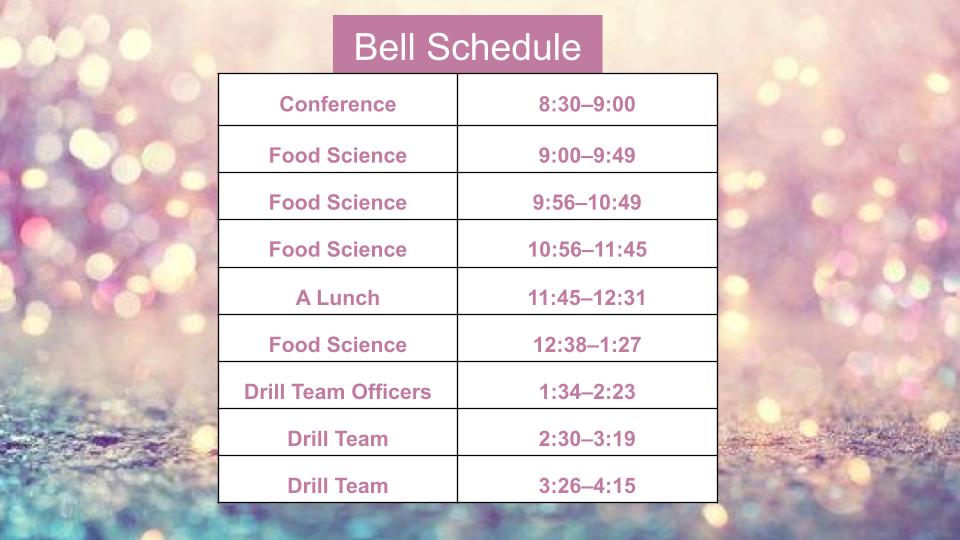 Schedule